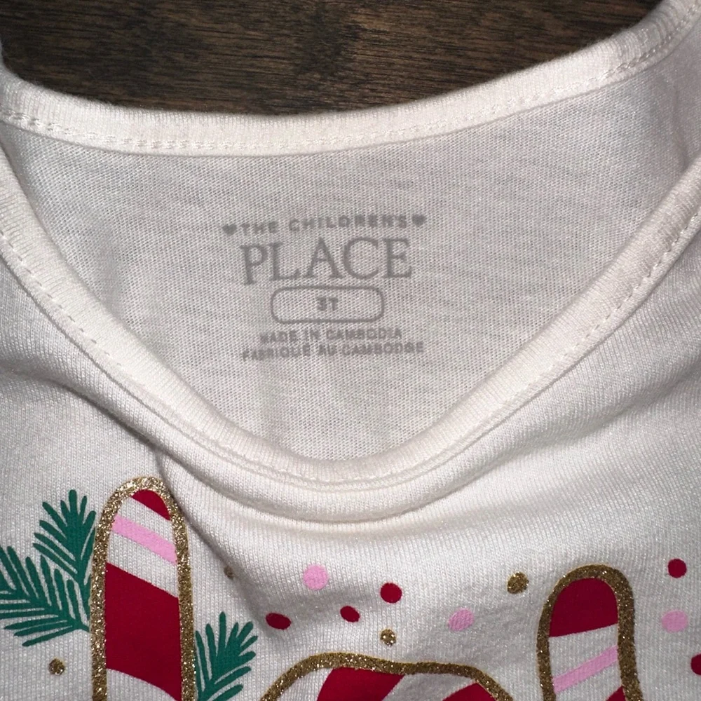 The Childrens Place Long Sleeve Tees Bundle Holiday Christmas Size 3T
